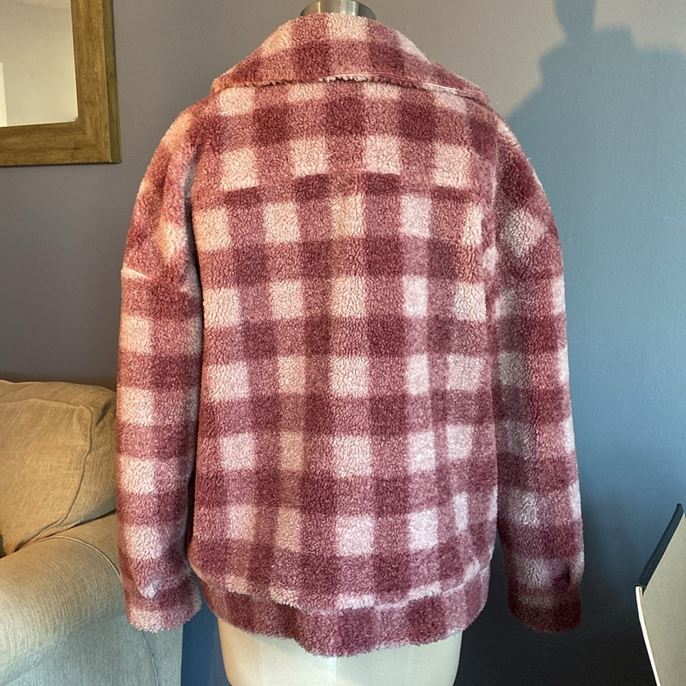 Checkered Sherpa Jacket - image 3